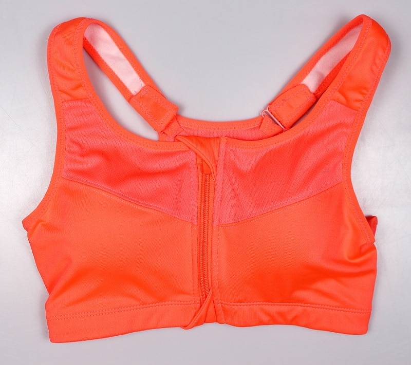 Women's Sports Bra with Frontal Zipper Bras Sports Women Sport Clothing Color : Black|Blue|Gray|Orange|Rose Red|White 