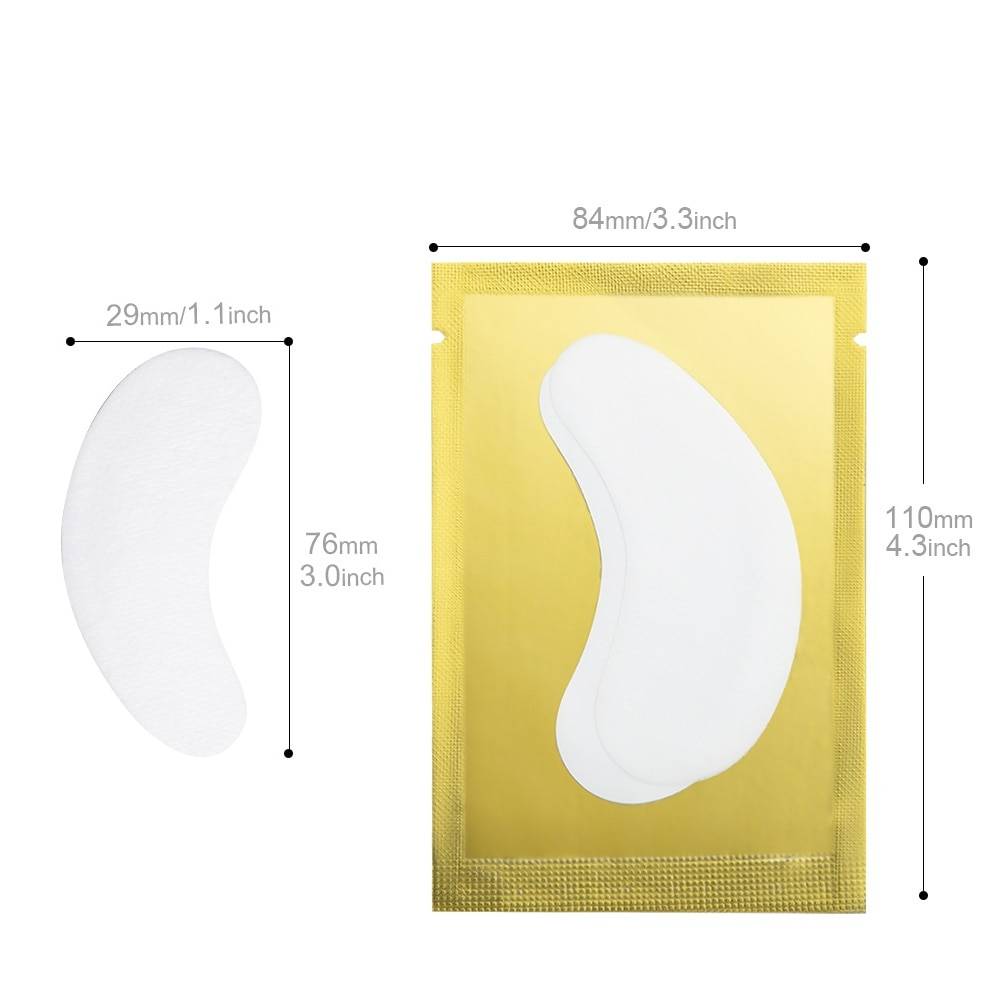 Eyelash Under Eye Pads 50 pcs Set Beauty & Health Skin Care Color : Golden|Purple|Pink|Ivory|Snowy 