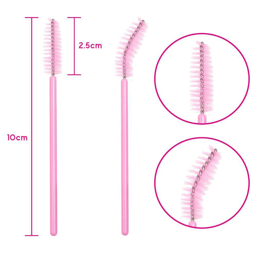 Colorful Disposable Mascara Brush 50 Pcs Set Beauty & Health Makeup Makeup Brushes Handle Color : Black|Black Pink|Black Yellow|Black Blue|Rose|Stripes Pink|Pink|Stripes Purple 