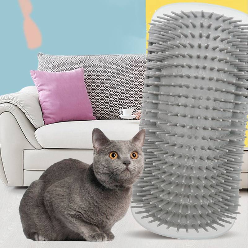 Self Groomer Massage Brush for Cats Cats & Dogs Products Pet Grooming Pet Supplies Color : Orange|Black|Sky Blue|Red|Gray|Blue|Pink|Green|Lake Blue|Cat Mint (5g) 