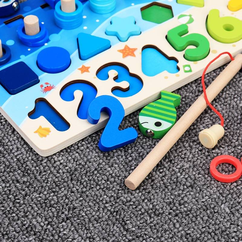 Montessori Educational Wooden Board with Numbers Educational Toys Kid's Toys Toys Color : White|No box|With box 