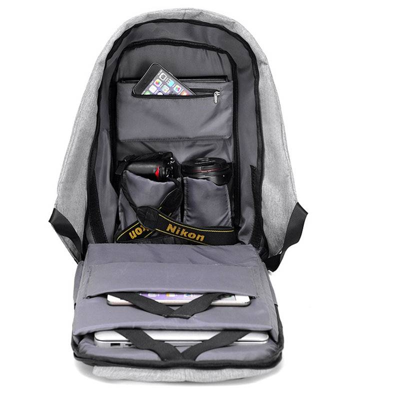 Anti-Theft Travel Backpack Backpacks & Bags Color : Gray|Black|Pruple 