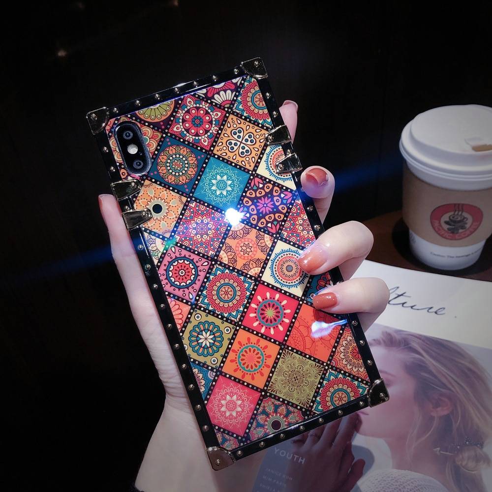 Bohemian Retro Crystal Bracket Phone Case for iPhone Phone Accessories Model : For iPhone 11|For iPhone 11 Pro|For iPhone 11 Pro Max|For iPhone Xr|For iPhone XS Max|For iPhone X XS|For iPhone 7 8 Plus|For iPhone 7 8|For iPhone 6S|For iPhone 6S Plus 