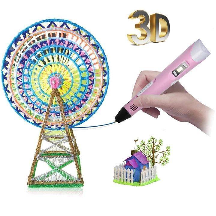 3D Printing Pen With USB Toys Type: EU Plug|US Plug|UK Plug Color: Pink 